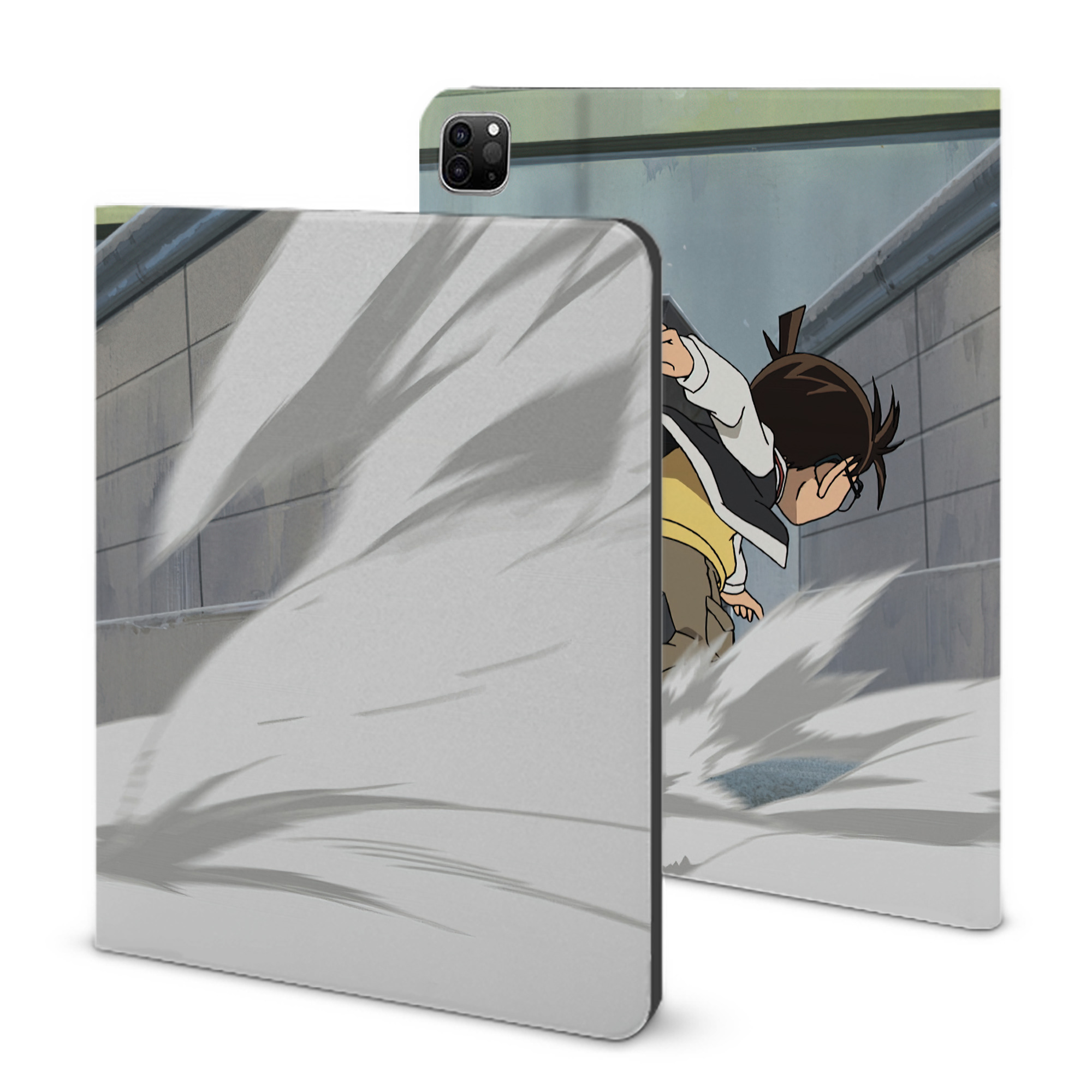 （画像用） 名探偵コナン Detective Conan IPad ケース ブック型 PUレザー TPU 耐衝撃 軽量 薄型 ペン収納なし 全面保護 IPad 各モデル対応